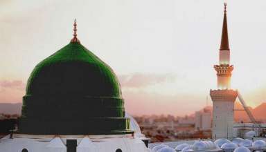 De moskee van de Profeet in Medina